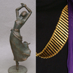 Bronzeskulptur von Annemarie Gottfried, Inkaschmuck